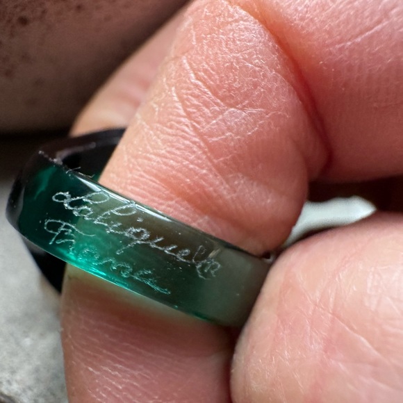 Lalique dome glass ring. - size 5 1/2. marking shown in pic - Picture 3 of 4